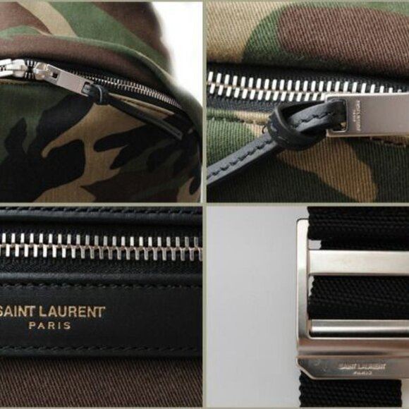 Saint Laurent Backpack YSL City Camouflage Army Green main image 4
